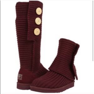 UGG® Classic Cardy Button Detailed Knit Boots